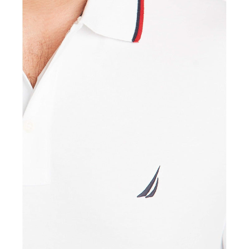 Camisa Nautica Polo Casual Blanco Algodon Caballero K73850