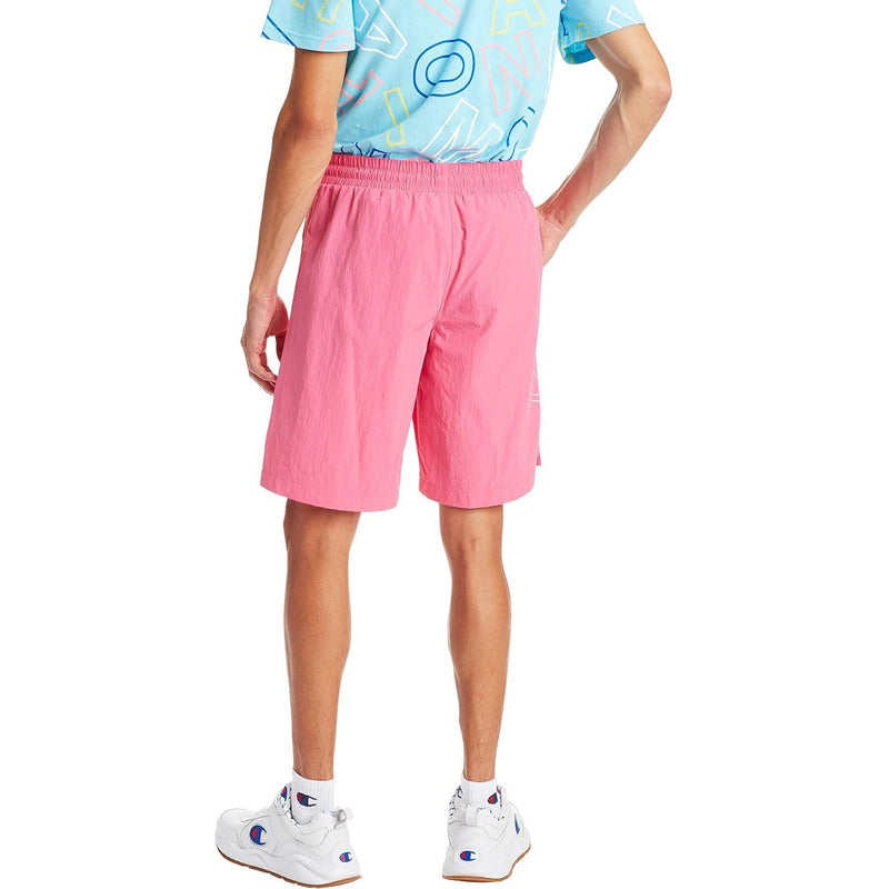Short Champion Arrugado De Hombre Rosa Casual 81223g