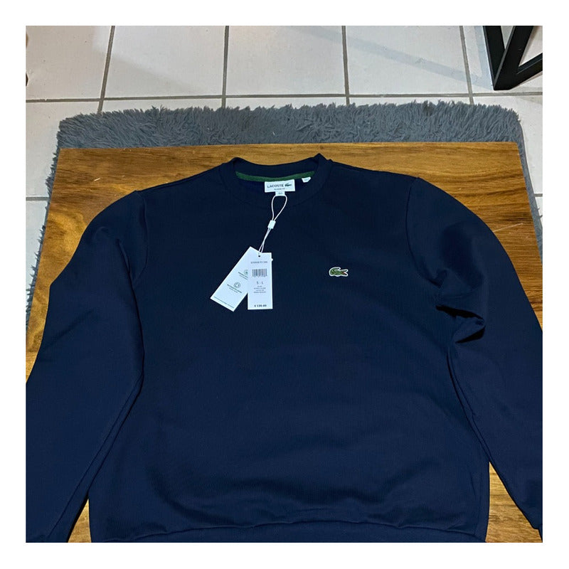 Sudadera Lacoste Azul De Algodón Cepillado Orgánico Sh9608