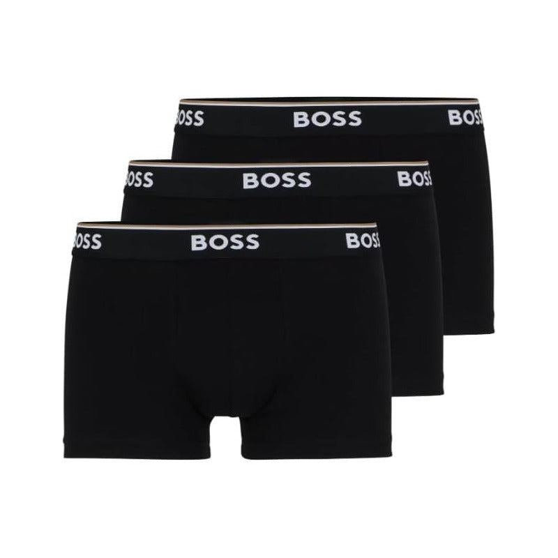 Boxer Hugo Boss Men's 3-pack Stretch Black Vinyl B0cn7h