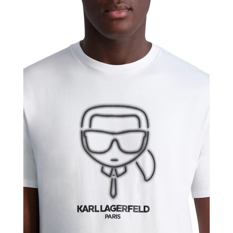Playera Karl Lagerfeld Blanco Logo Karl Neon Lm3g2125