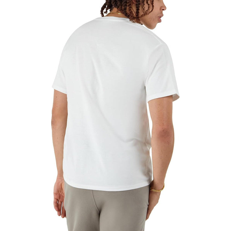 Camiseta Champion Clasica Athletics Blanco Hombre Gt23h