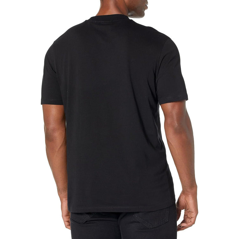 Playera Hugo Men's Bold Block Logo Cotton Black Logo B0c254s