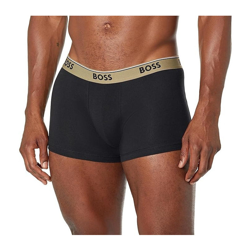 Boxer Boss Men's 3-pack Stretch Cotton Reg Fit Black B0cn7h