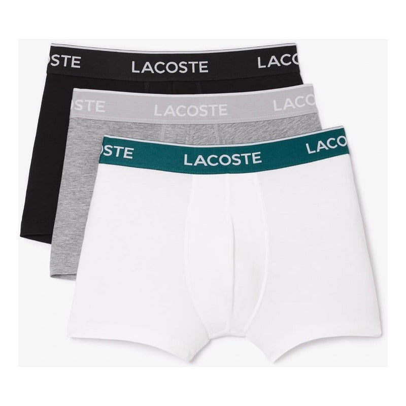 Boxer Lacoste Blanco Traje De Algodon Clasico 5h3389-51