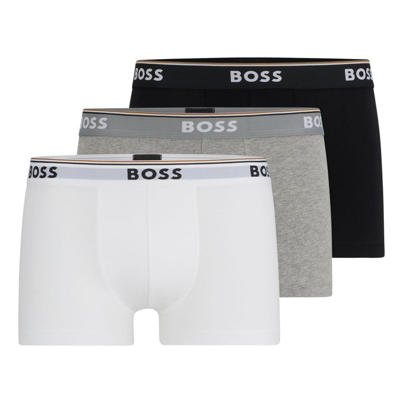 Boxer Hugo Boss Bañador Para Hombre Paq 3 Neg,gris,5047527