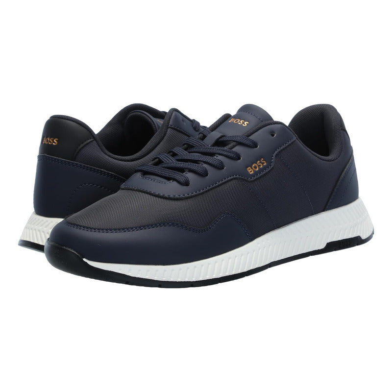 Tenis Hugo Boss Casuales Marino Mix Low Top 505231800