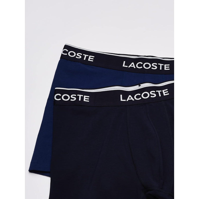 Boxer Lacoste De Caballero Negro Lisos Paq Tres 6h3420-51uei