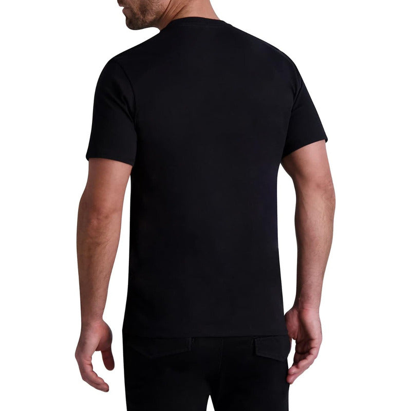 Playera Karl Lagerfeld Negro Logo Karl Neon Lm3g2125