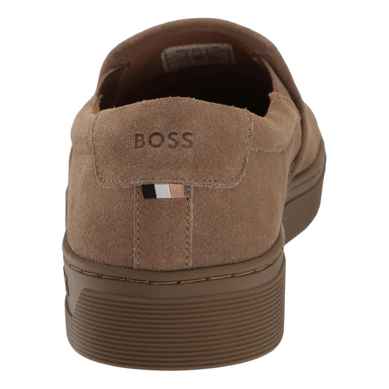 Tenis Boss Men's Rhys Suede Slip On Chestnut B0cbqnqtpg