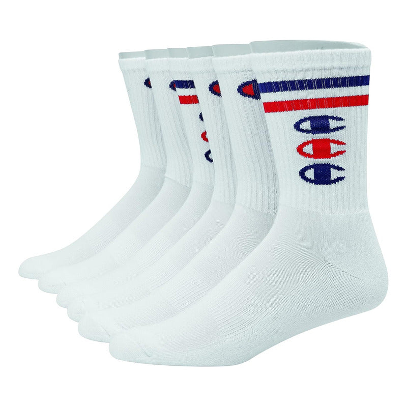 Calcetas Champion Largo 6 Paq White/grey/black Ch170