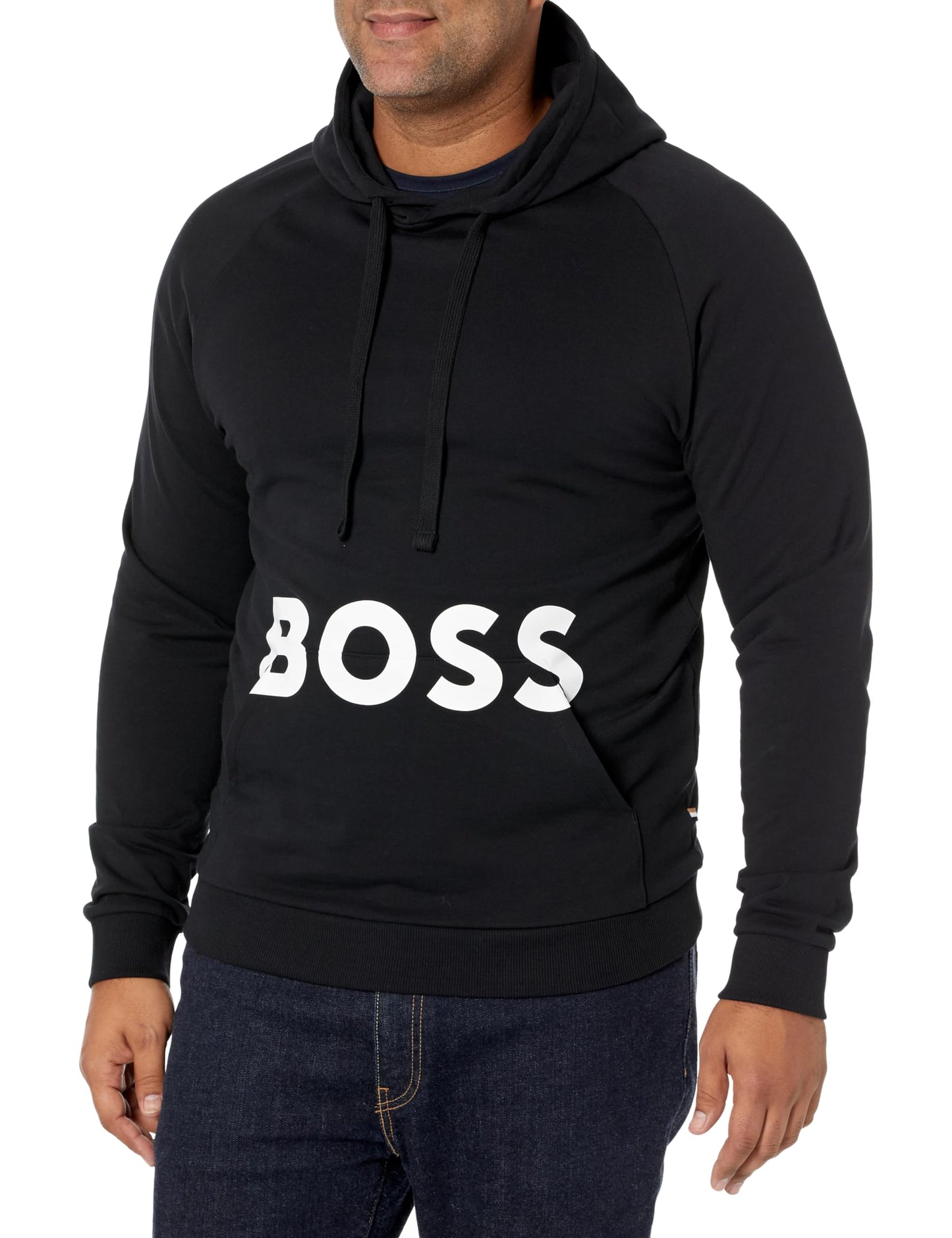 BOSS Hooded Sweatshirt Deep Melange Black Hooded Sweatshirt mens mens Deep Melange Black