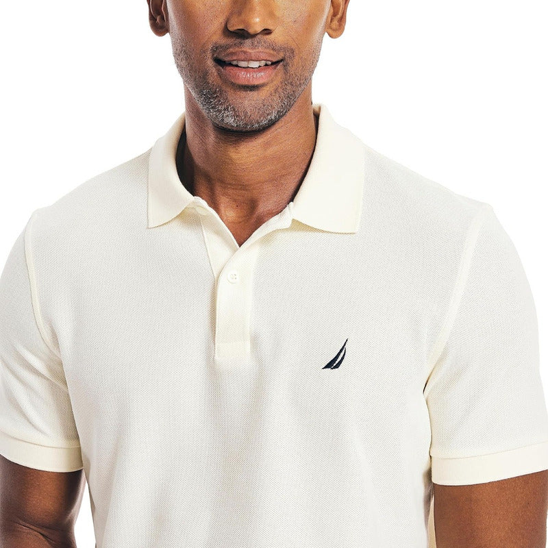 Playera Nautica Tipo Polo Basica Elegant Sail Cream Z73000