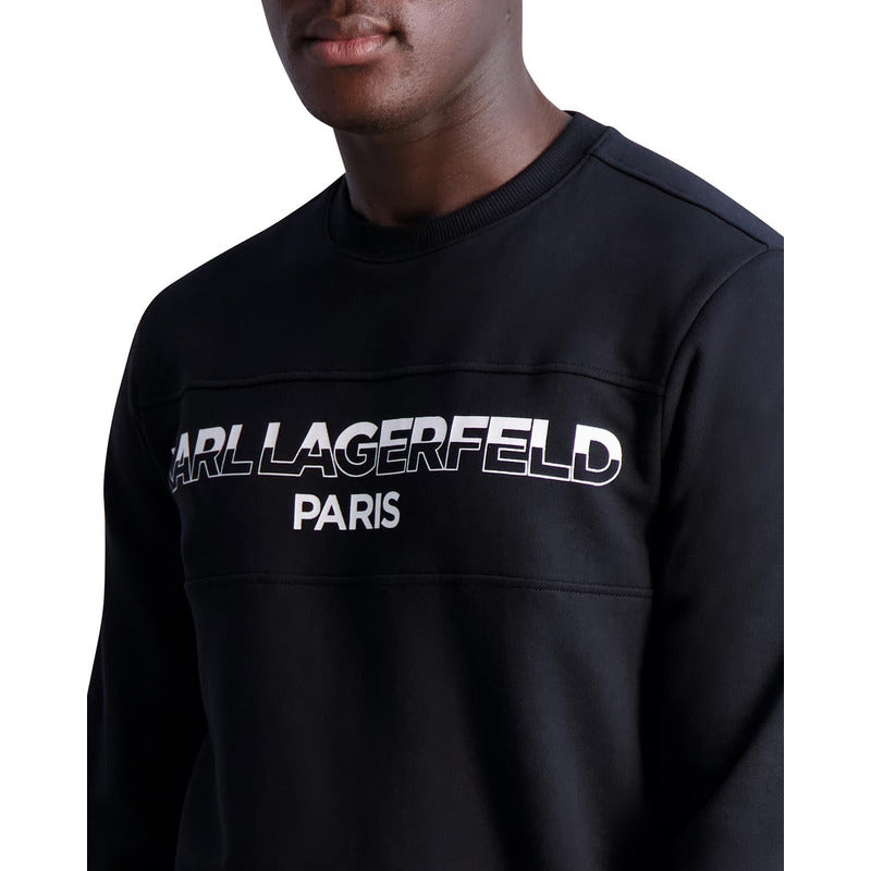 Sudadera Karl Lagerfeld Paris  De Cuello Redondo Negro Mod