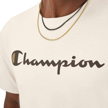 Camiseta Champion Basica Blanco Logo Liso De Hombre Gt23h