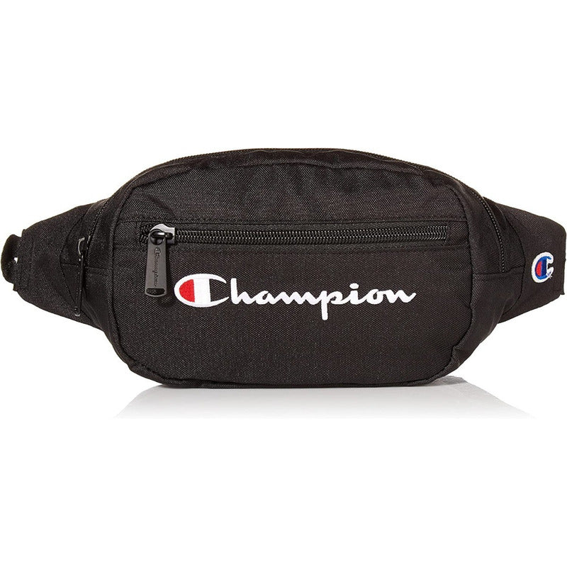 Riñonera Champions Deportiva Negro Con Logo Champ 2 Cierres