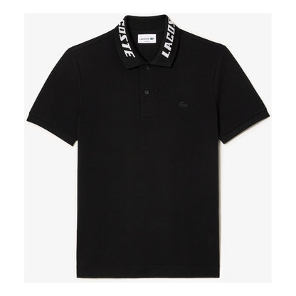 Playera Lacoste Polo Letras En Cuello Lacoste Neg Ph9642-20