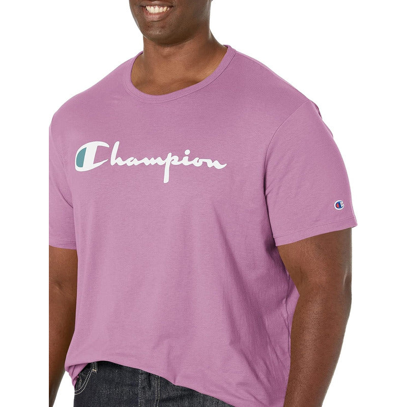Camiseta Champion Ligera Corta Hombre Tinted Lavender Gt353