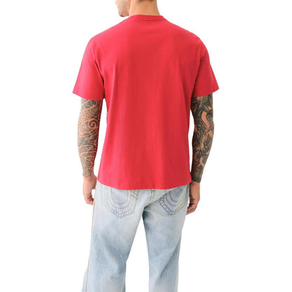 Playera True Religion Relxed Exagerated Rojo Algodon 108544