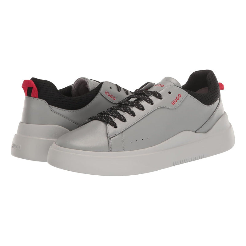 Tenis Hugo Men's Blake Cupsole Smooth Grey Casual  B0c522kkdn