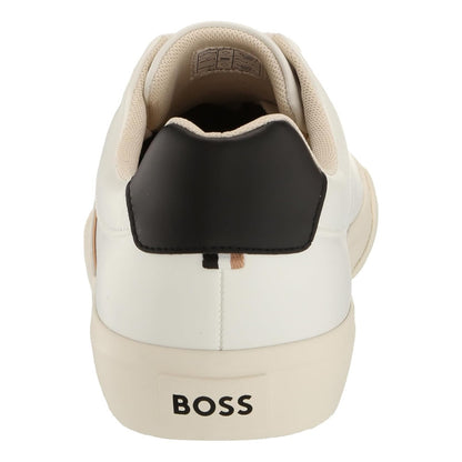 Tenis Boss Men's Aiden Logo Block Leather Low Black B0c8b6z