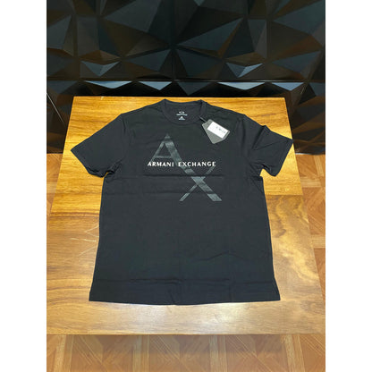 Playera Armani Negro Logo A|x Central 8nzt76 Z8h4z