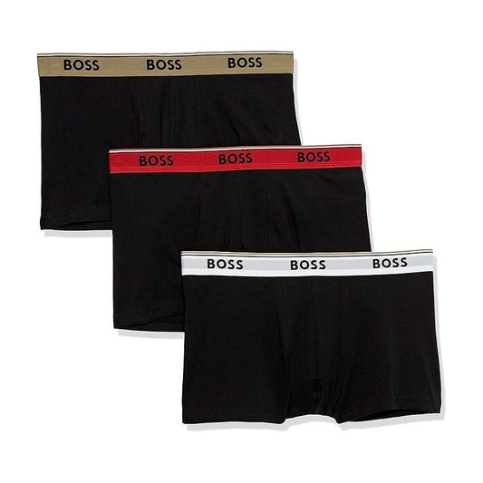 Boxer Boss Men's 3-pack Stretch Cotton Reg Fit Black B0cn7h