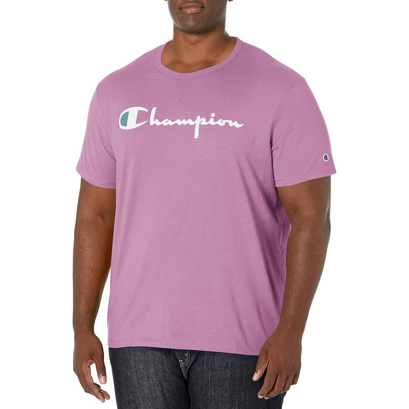 Camiseta Champion Ligera Corta Hombre Tinted Lavender Gt353