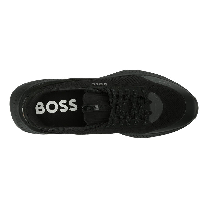 Tenis Boss Women's Modern Knit Structure Running Negro B0cbd