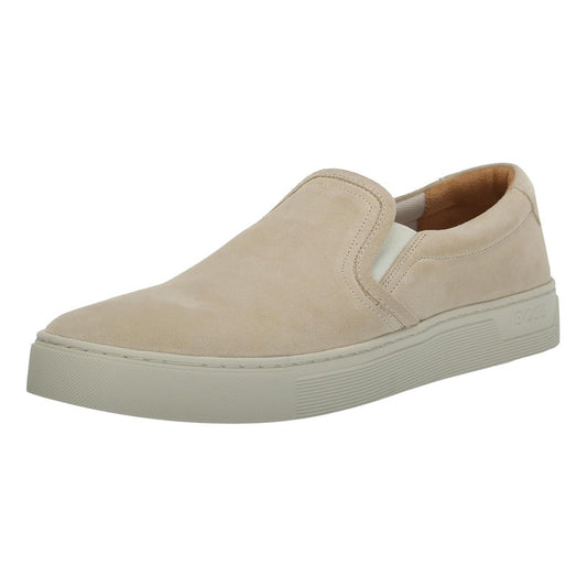 Tenis Boss Men's Rhys Suede Slip On Beige Flat B0cbqnqtpg