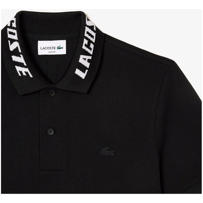 Playera Lacoste Polo Letras En Cuello Lacoste Neg Ph9642-20
