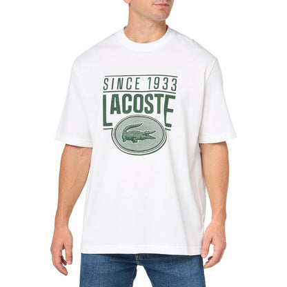 Playera Lacoste Corta Casual Estampado Cocodrilo Gde Th7315-