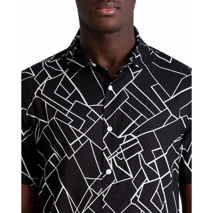 Camisa Karl Lagerfeld Negro Estilo Miami Elegante Lm2w3233