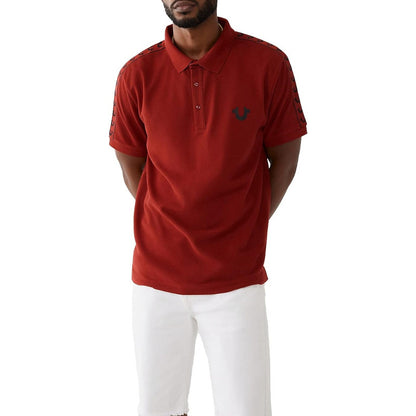 Playera True Religion Polo Hombre Color Rojo Logo Hombros
