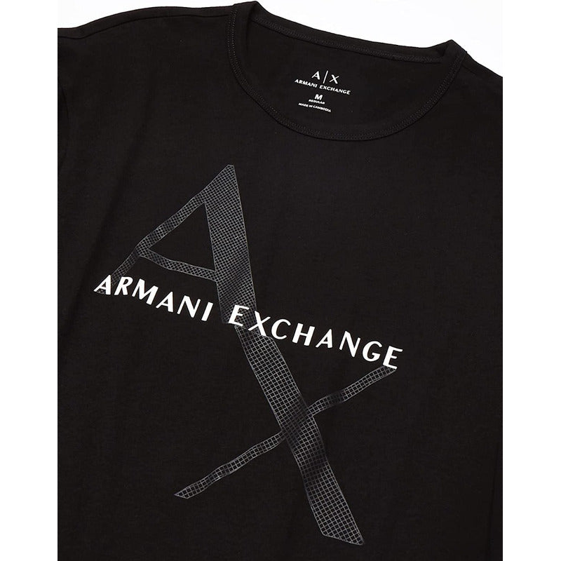 Playera Armani Negro Logo A|x Central 8nzt76 Z8h4z