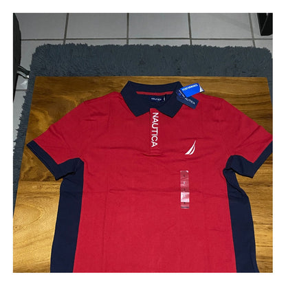 Playera Nautica Polo Bicolor Rojo Nautica K84800 7 Dias