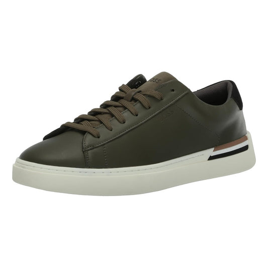 Tenis Hugo Boss Men's Clint Smooth Leather Low Olive B0c8b65