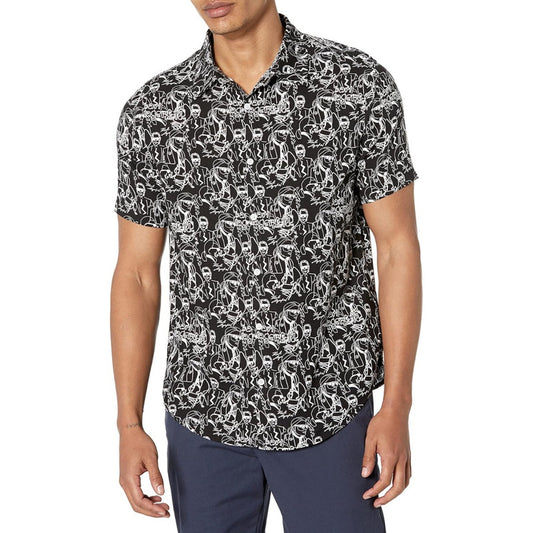 Camisa Karl Lagerfeld Negro Estilo Miami Elegante Lm3w3167