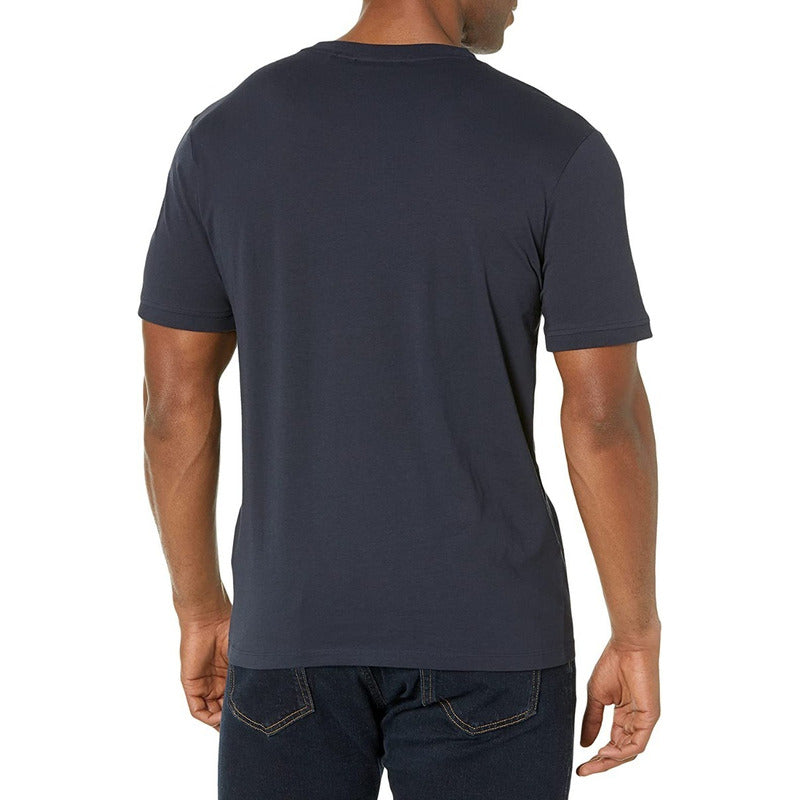 Playera Hugo Boss Logo Hugo Central Premium Original Azul