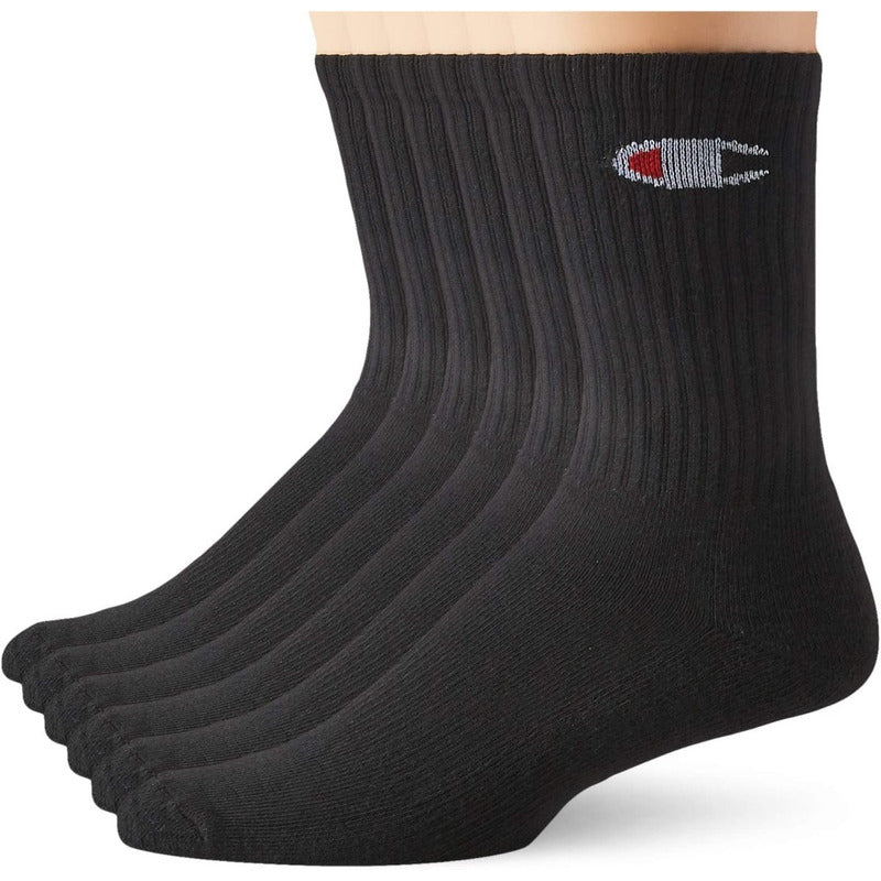 Calceta Tobillera Champion 6 Pares Color Negro Original