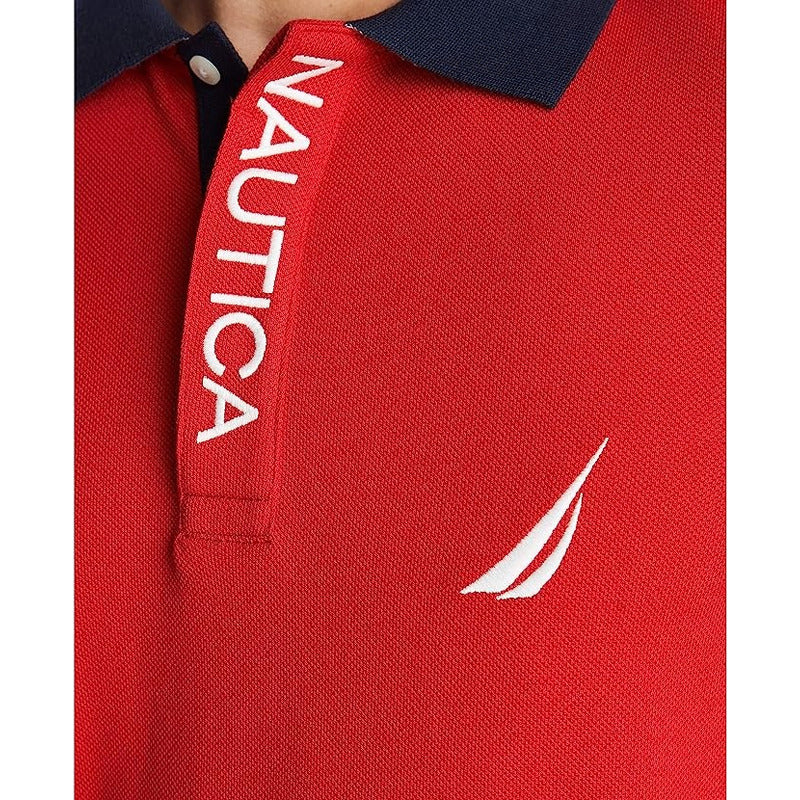 Playera Nautica Polo Bicolor Rojo Nautica K84800 7 Dias