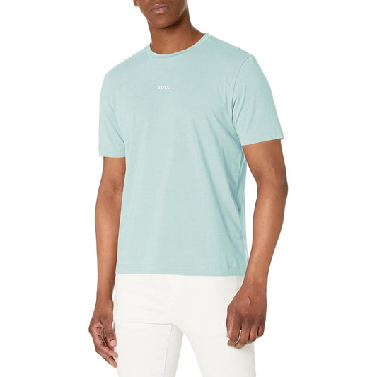 Playera Boss Men's Center Logo Regular Fit Cielo B0cnbfwkl