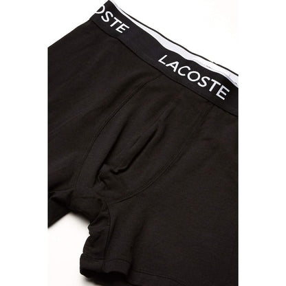 Boxer Lacoste De Caballero Negro Lisos Paq Tres 6h3420-51uei