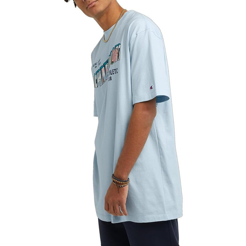 Camiseta Champion Clásica Playera Azul Cielo Gt23h