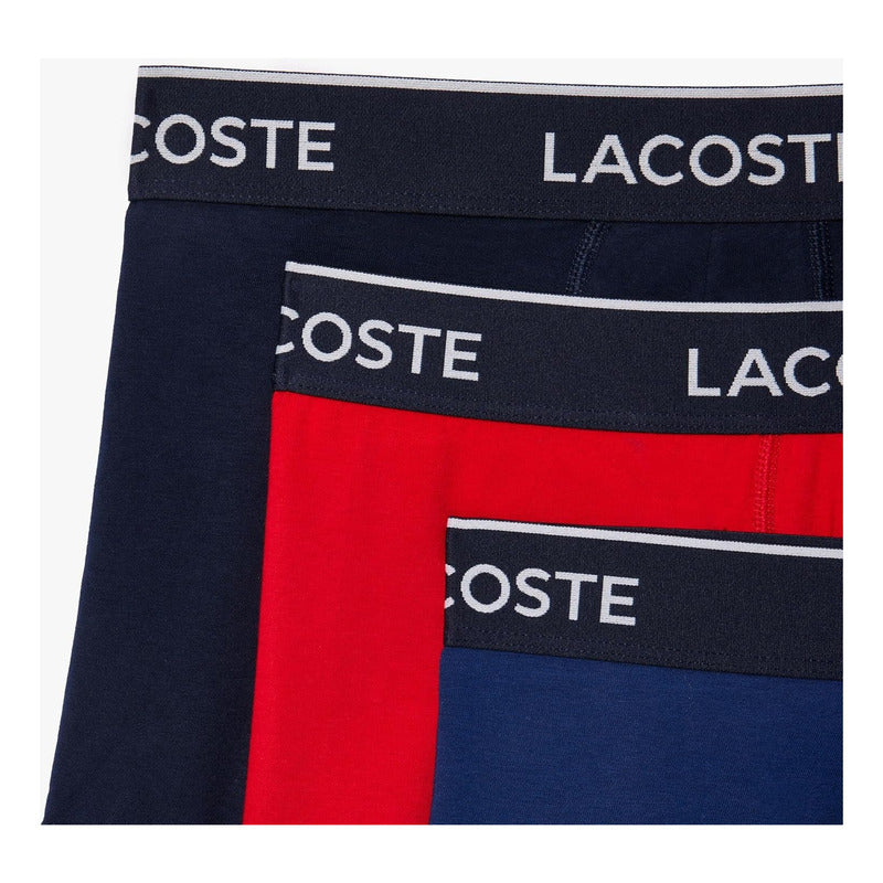 Boxer Lacoste Casual Clasico Caballero Paq 3 Colores 5h33895
