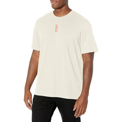 Playera Hugo Men's Beige Front Back Logo Icelan Red 50493996