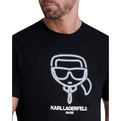 Playera Karl Lagerfeld Negro Logo Karl Neon Lm3g2125