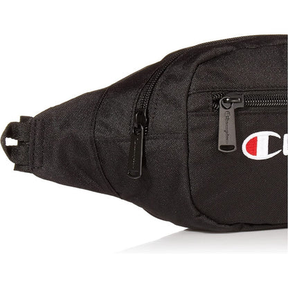 Riñonera Champions Deportiva Negro Con Logo Champ 2 Cierres