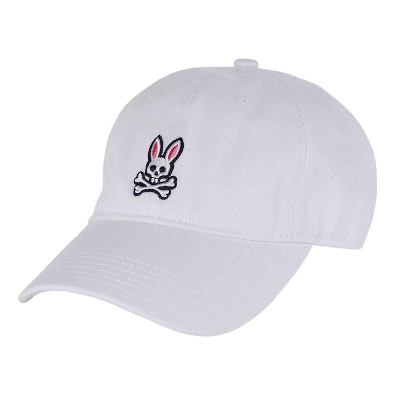 Gorra Psycho Bunny Blanco Ajustrable Original B6a815a1ht