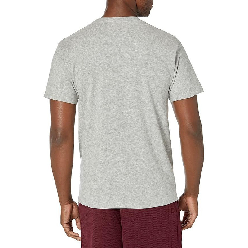 Camiseta Champion Clasica Gris Hombre Logo Algodon  Gt23h